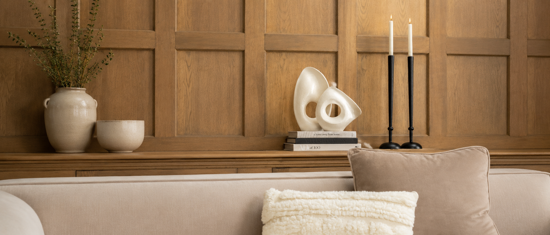Thoughtful decorative objects styled in an everyday interior