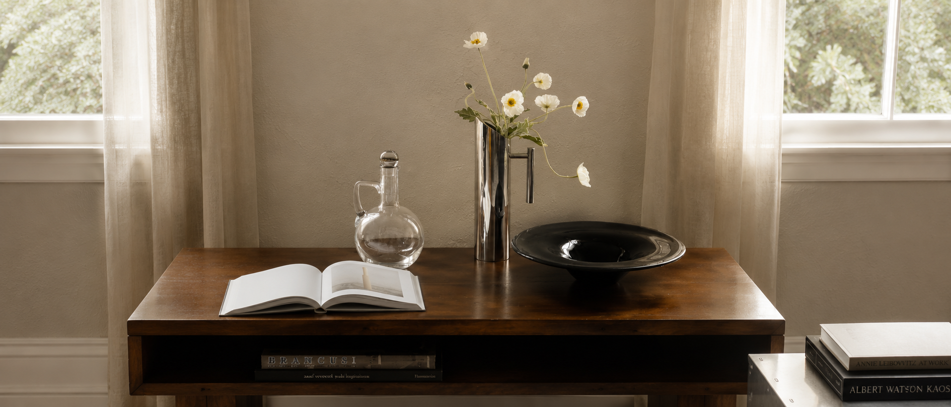Decorative objects living naturally together in a home