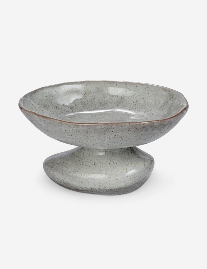 Organic Footed Bowl - Gray