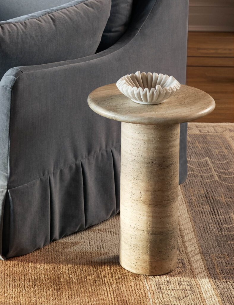 Decorative Marble Catchall - White