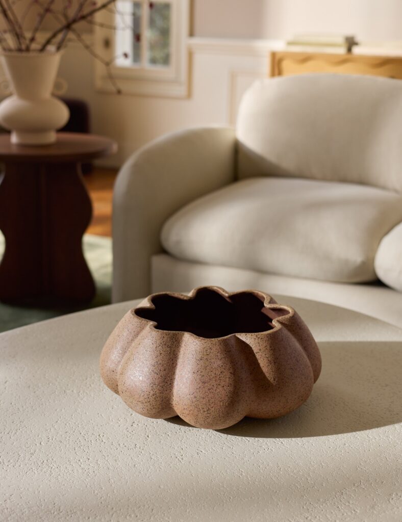 Sculptural Scalloped Bowl - SandDune