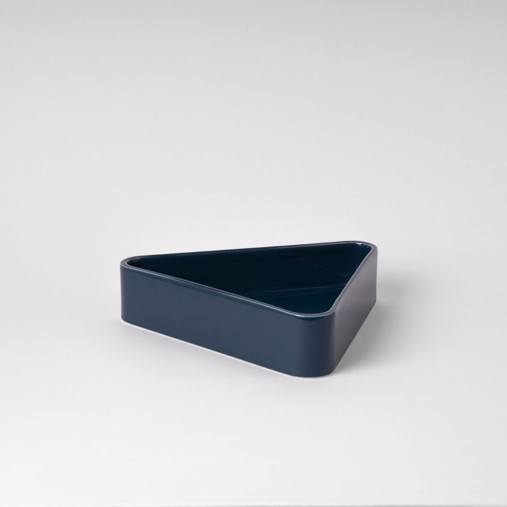 Snorkel Blue Geometric Bowl - Low-Profile Triangle Silhouette
