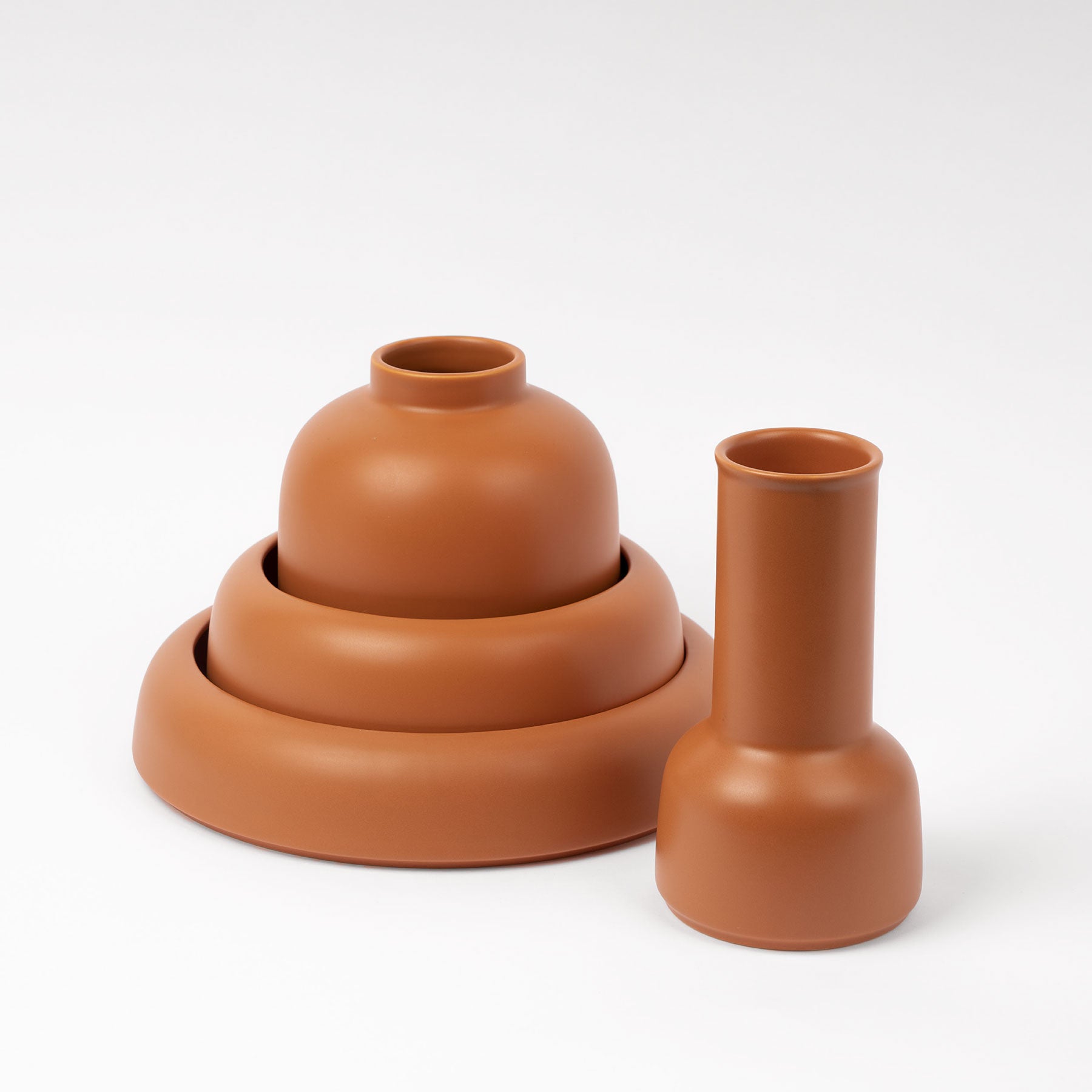 Cinnamon Rounded Rim Decorative Bowl - Image 5
