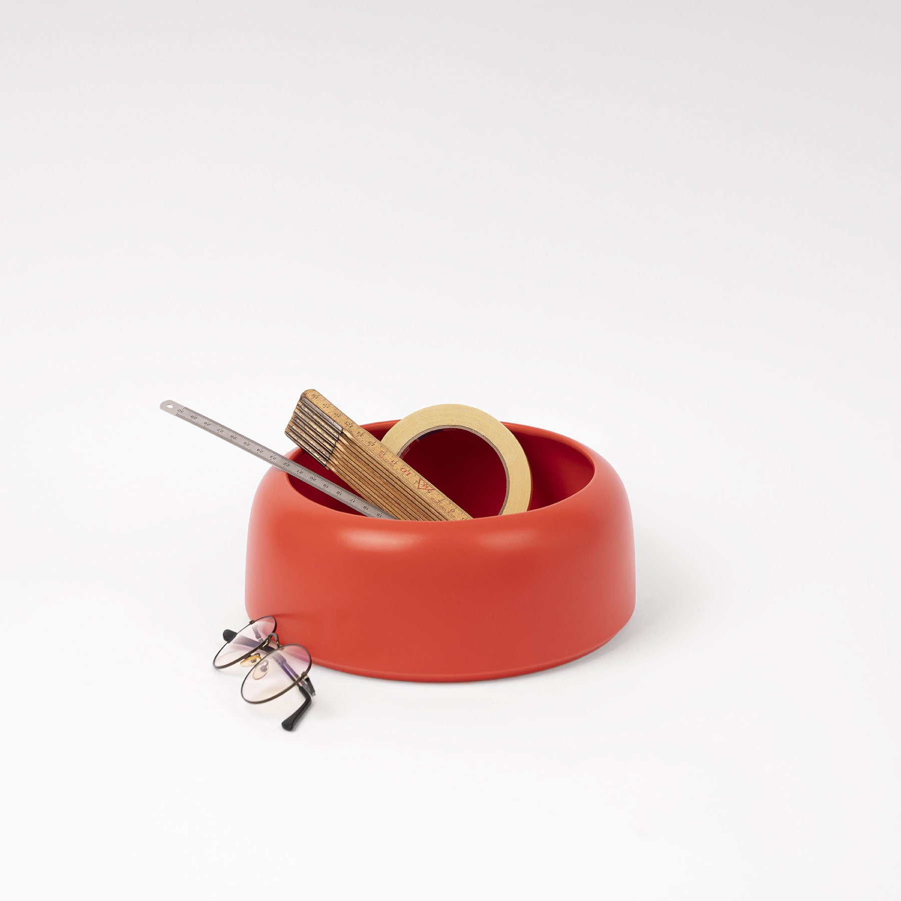 Strong Coral Rounded Rim Decorative Bowl - Image 3