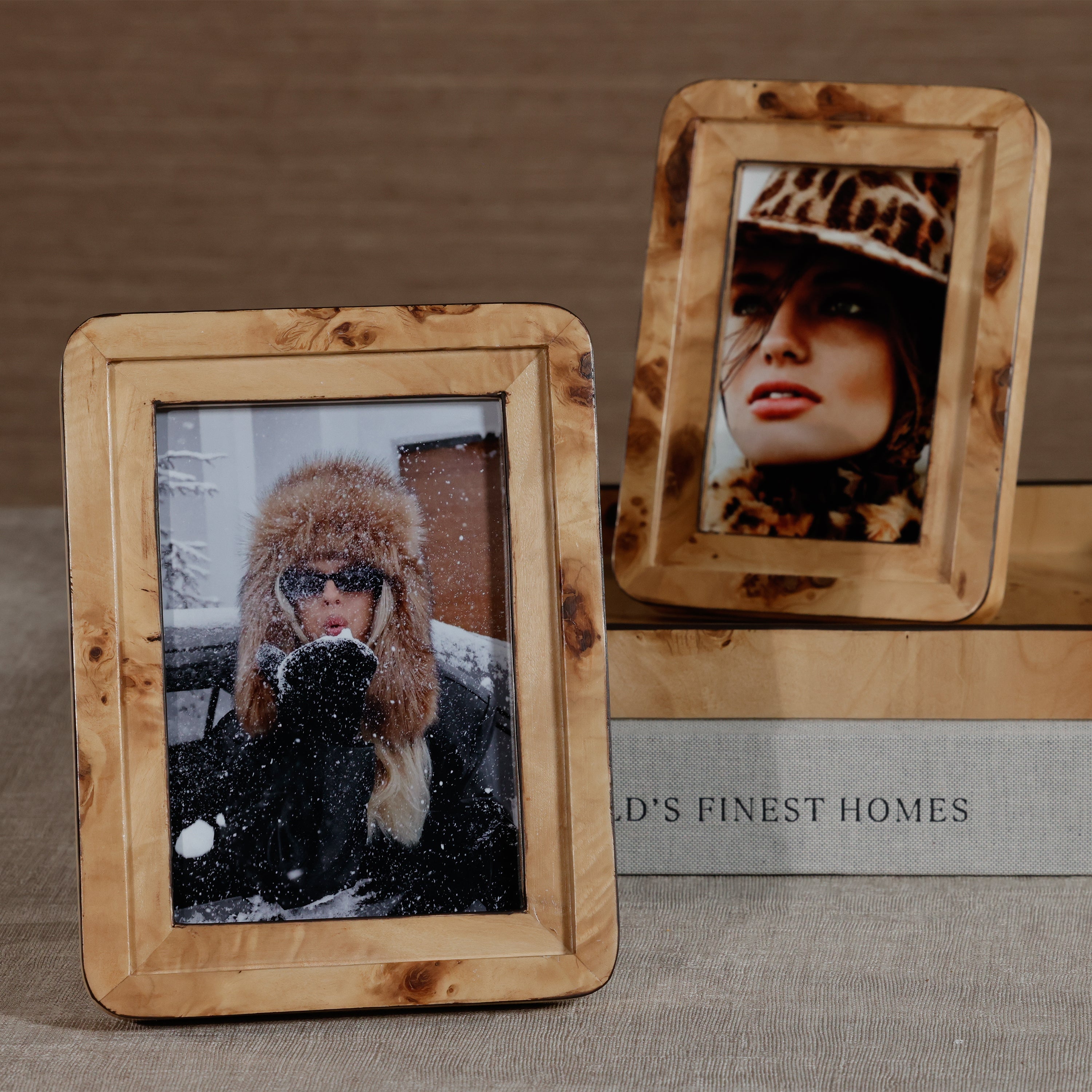 Burl Veneer Photo Frame - Image 7